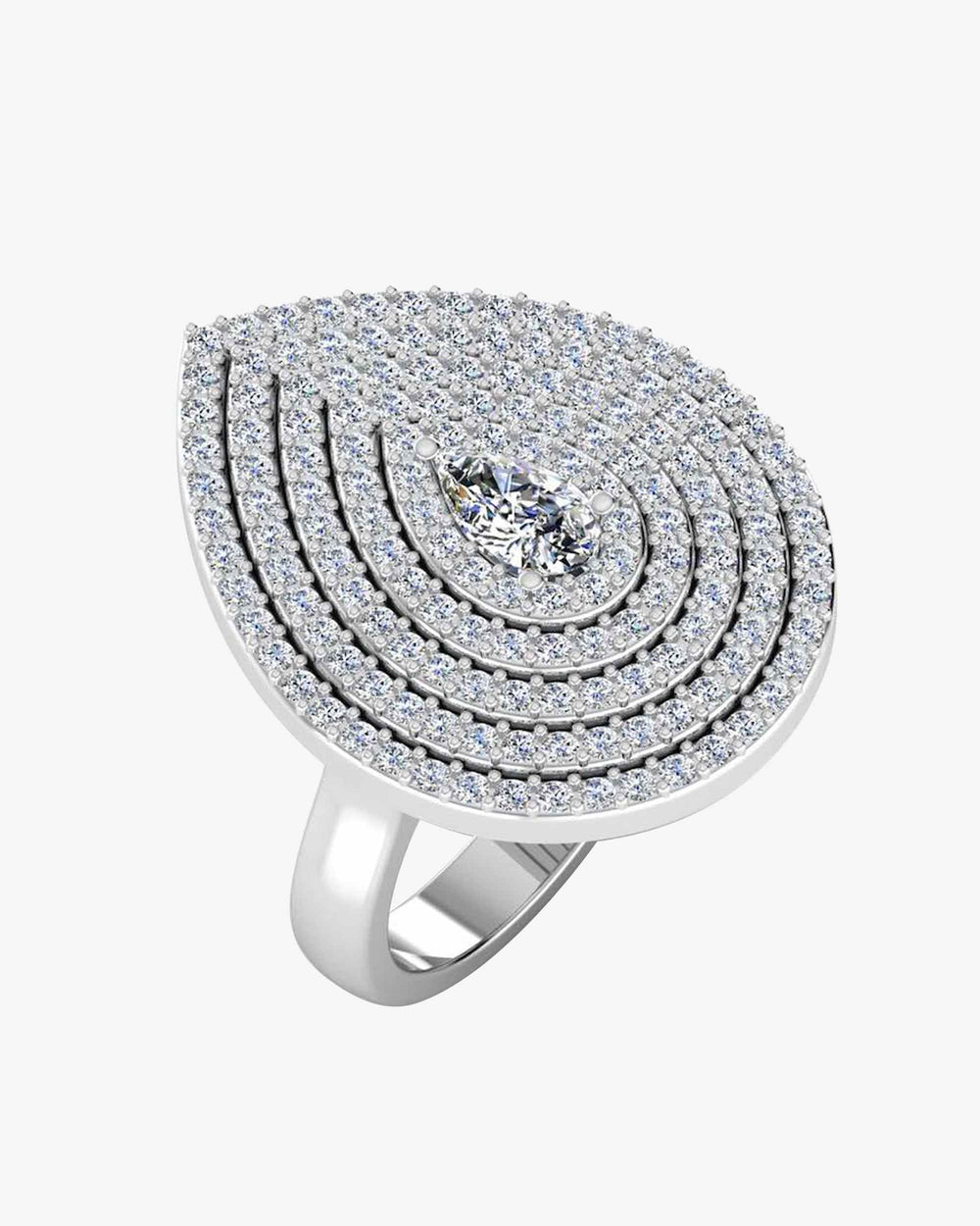 5 row pear cluster moissanite engagement ring icecartel main