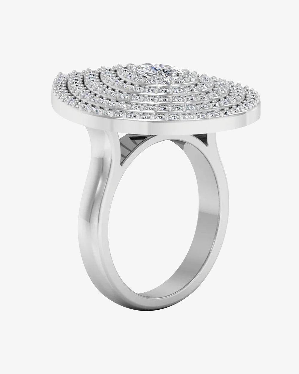 5 row pear cluster moissanite engagement ring icecartel o