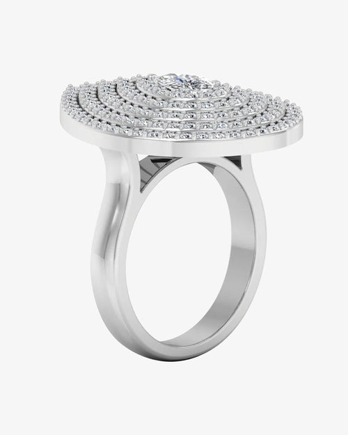 5 row pear cluster moissanite engagement ring icecartel o