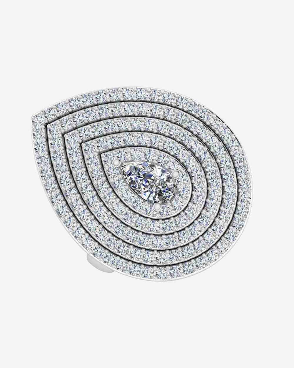 5 row pear cluster moissanite engagement ring icecartel side