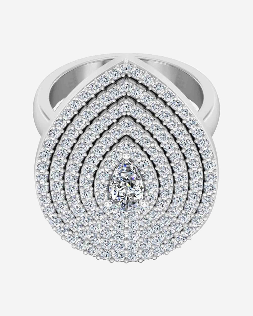 5 row pear cluster moissanite engagement ring icecartel top