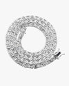5MM Hybrid Cut Moissanite Tennis Chain 14K Gold - White Gold