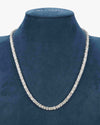 5MM Hybrid Cut Moissanite Tennis Chain 14K Gold - White Gold