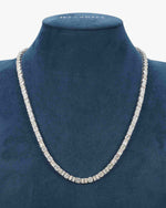 5MM Hybrid Cut Moissanite Tennis Chain 14K Gold - White Gold