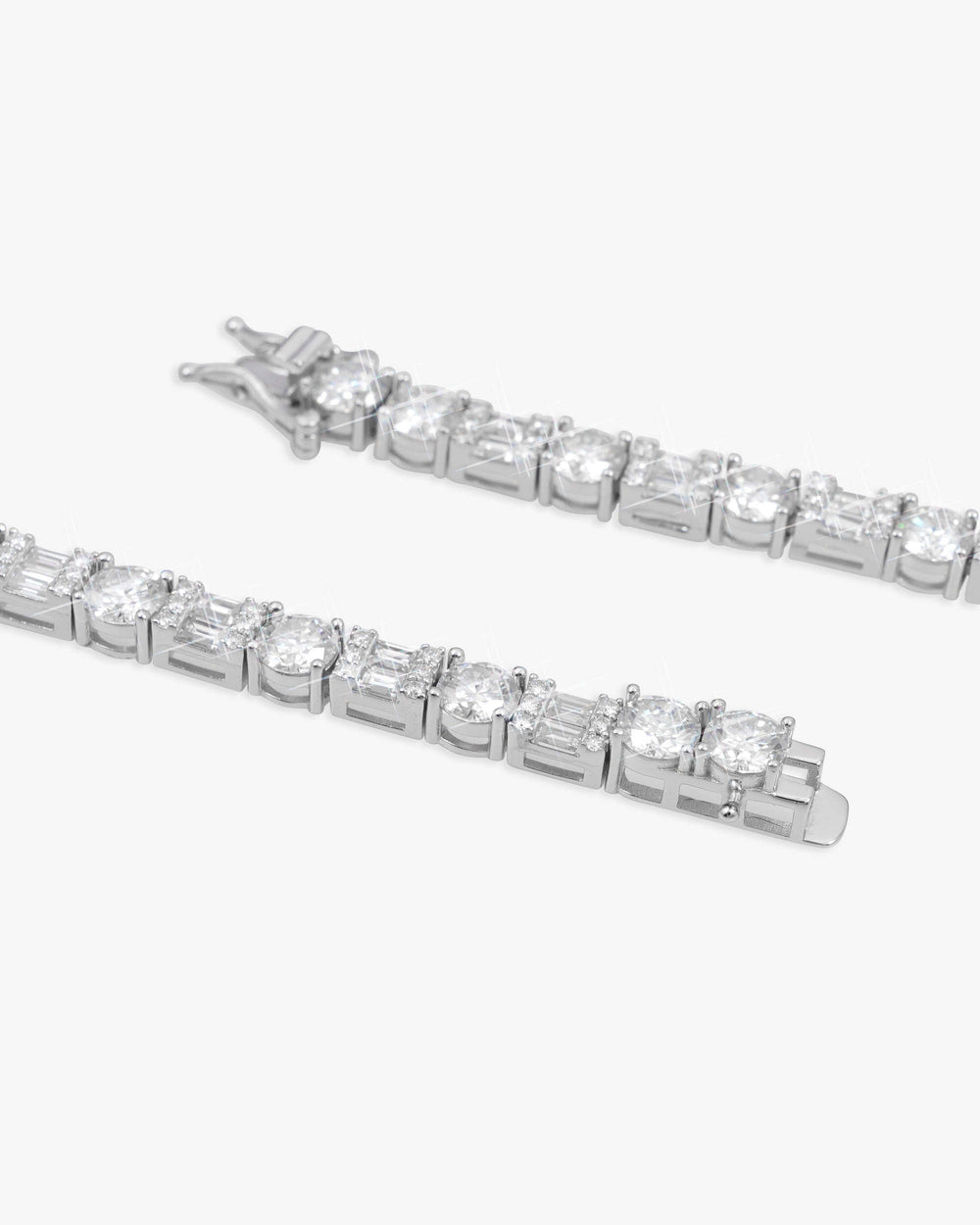 5MM Hybrid Cut Moissanite Tennis Chain 14K Gold icecartel f6 lock new