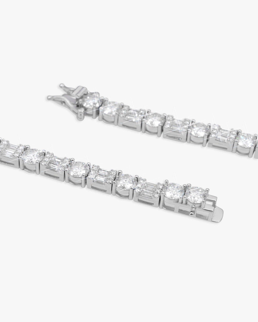 5MM Hybrid Cut Moissanite Tennis Chain 14K Gold icecartel f6 lock