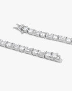 5MM Hybrid Cut Moissanite Tennis Chain 14K Gold - White Gold