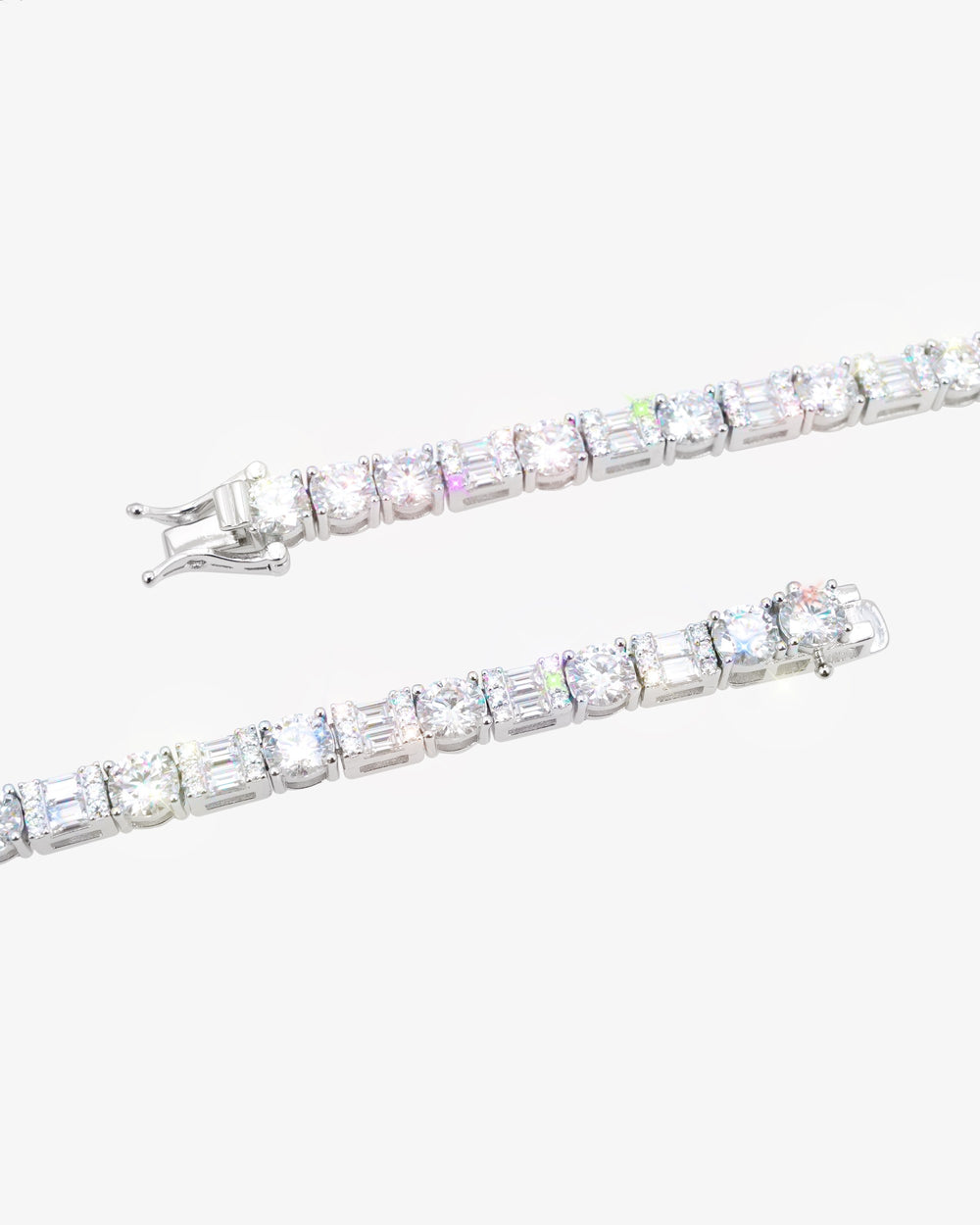 5MM Hybrid Cut Moissanite Tennis Chain 14K Gold icecartel f6 new clasp
