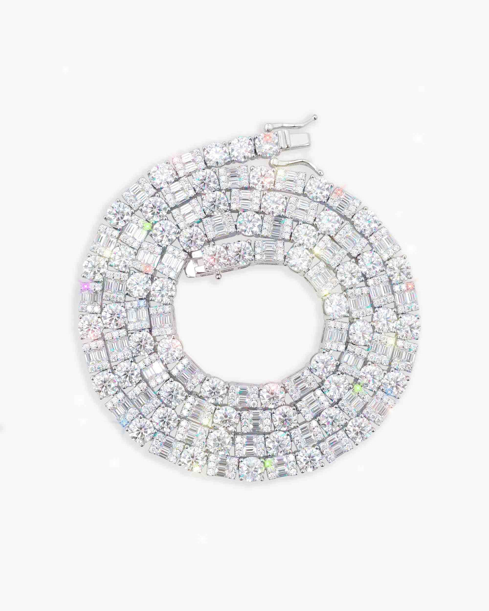 5MM Hybrid Cut Moissanite Tennis Chain 14K Gold icecartel f6 new front