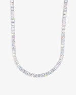 5MM Hybrid Cut Moissanite Tennis Chain 14K Gold - White Gold