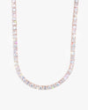 5MM Hybrid Cut Moissanite Tennis Chain 14K Gold - Rose Gold