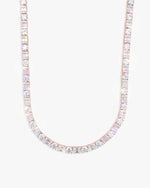 5MM Hybrid Cut Moissanite Tennis Chain 14K Gold - Rose Gold