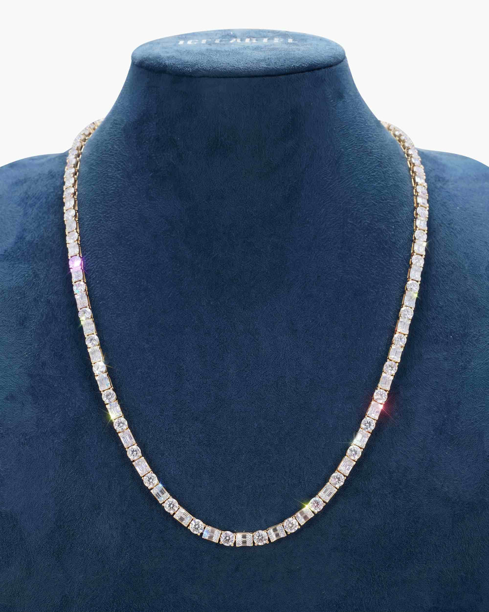 5MM Hybrid Cut Moissanite Tennis Chain 14K Gold - Yellow Gold