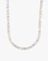 5MM Hybrid Cut Moissanite Tennis Chain 14K Gold - Yellow Gold