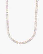 5MM Hybrid Cut Moissanite Tennis Chain 14K Gold - Yellow Gold