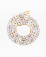 5MM Hybrid Cut Moissanite Tennis Chain 14K Gold - Yellow Gold