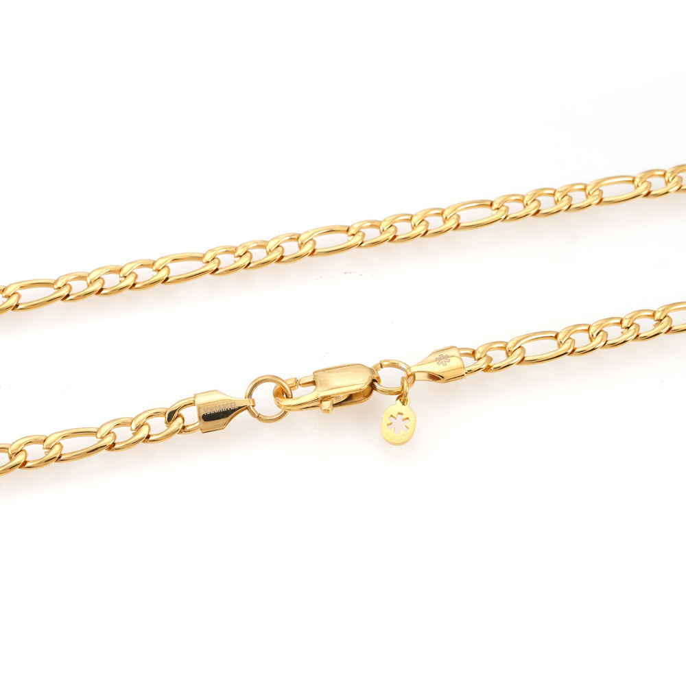5mm Figaro chain 14k yellow gold icecartel lock_1