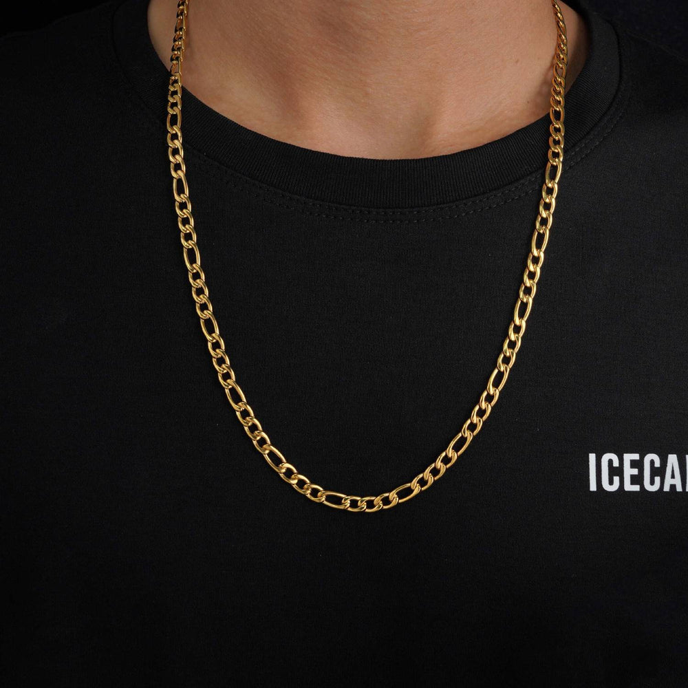 5mm Figaro chain 14k yellow gold icecartel model1