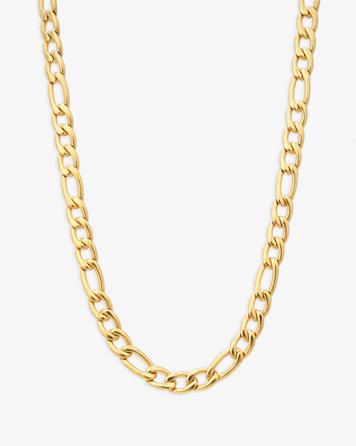5mm Figaro chain 14k yellow gold icecartel new main