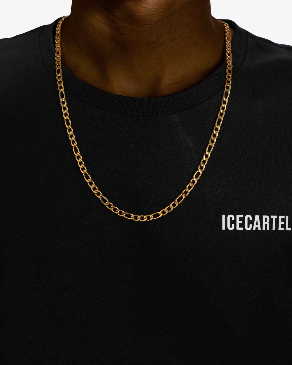 5mm Figaro chain 14k yellow gold icecartel new model