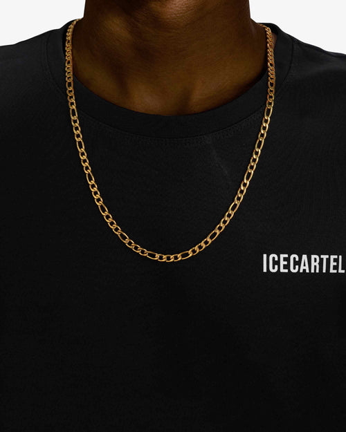 5mm Figaro chain 14k yellow gold icecartel new model