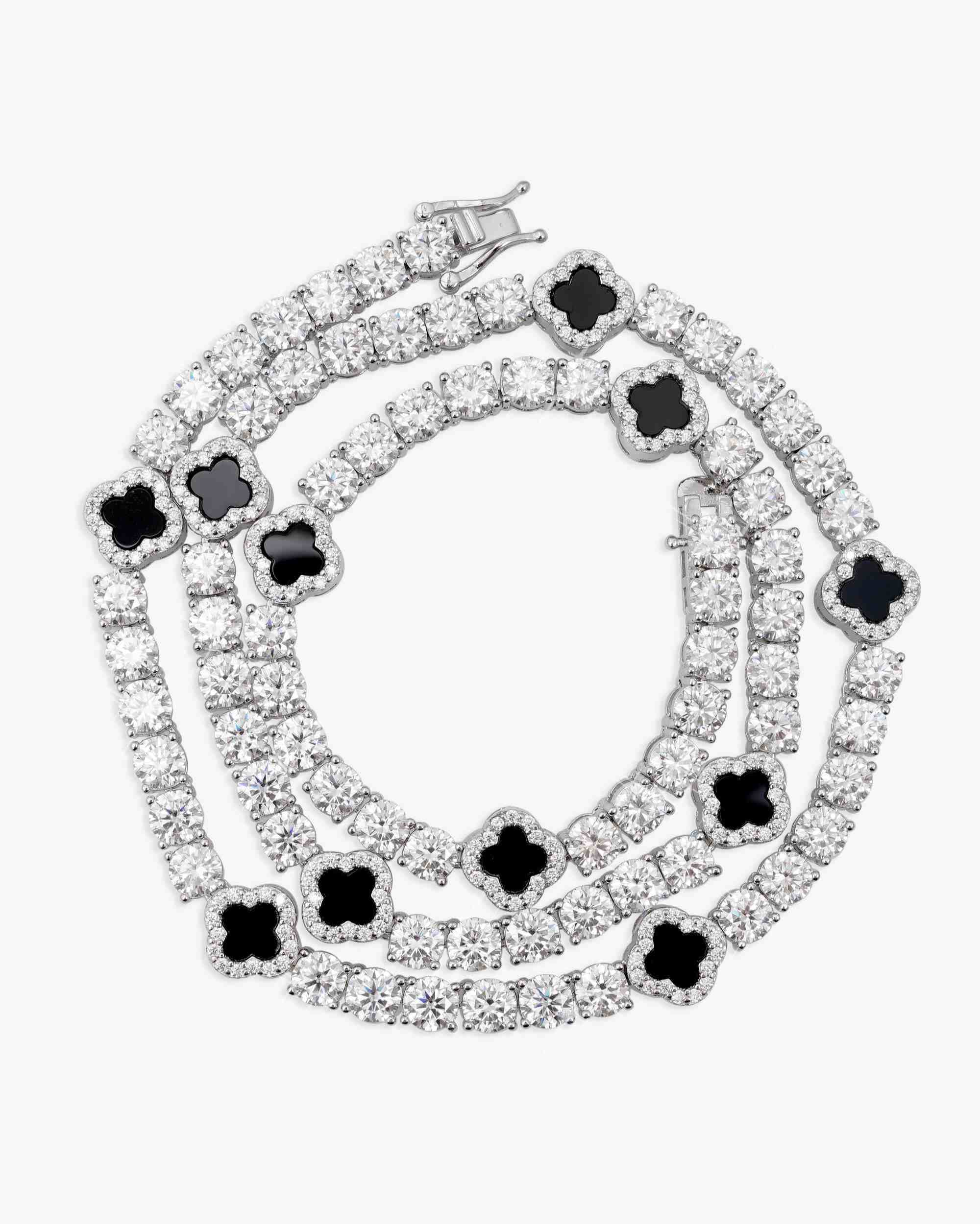 Four Leaf 5MM Agate Moissanite Tennis Chain - IceCartel™