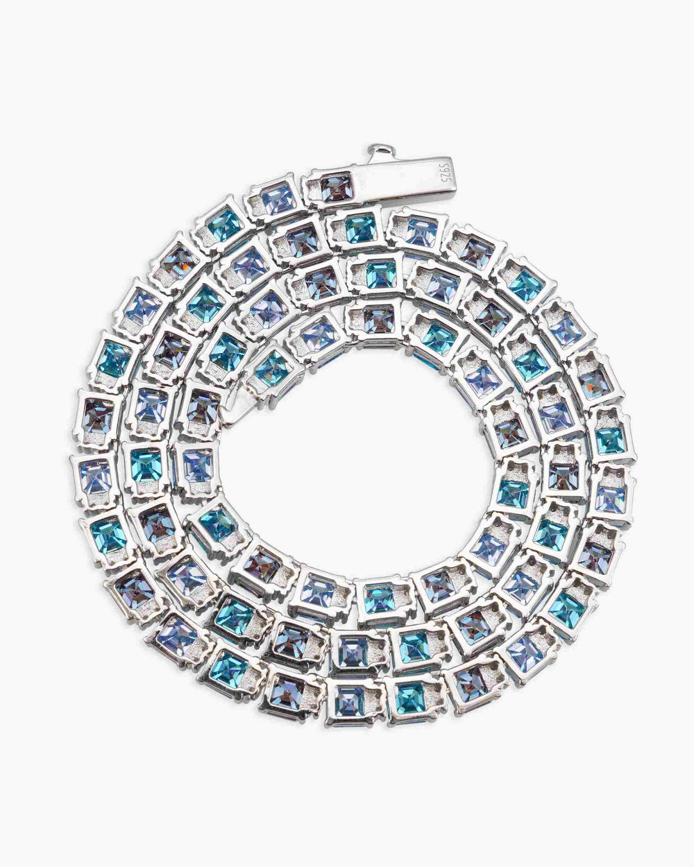 5mm asscher cut blue moissanite tennis chain px icecartel bot