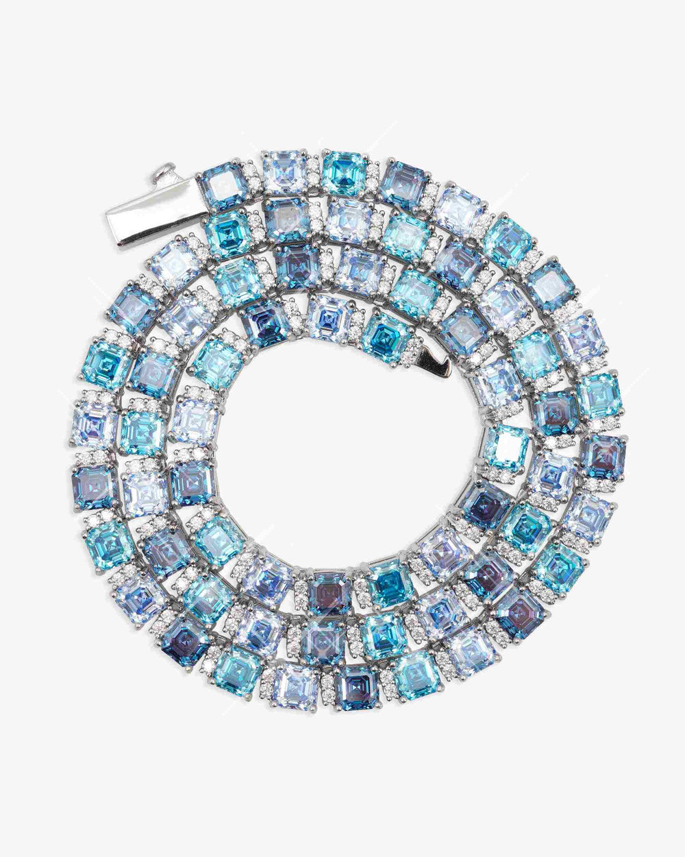 5mm asscher cut blue moissanite tennis chain px icecartel top