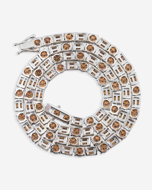 5mm brown moissanite tennis chain new back