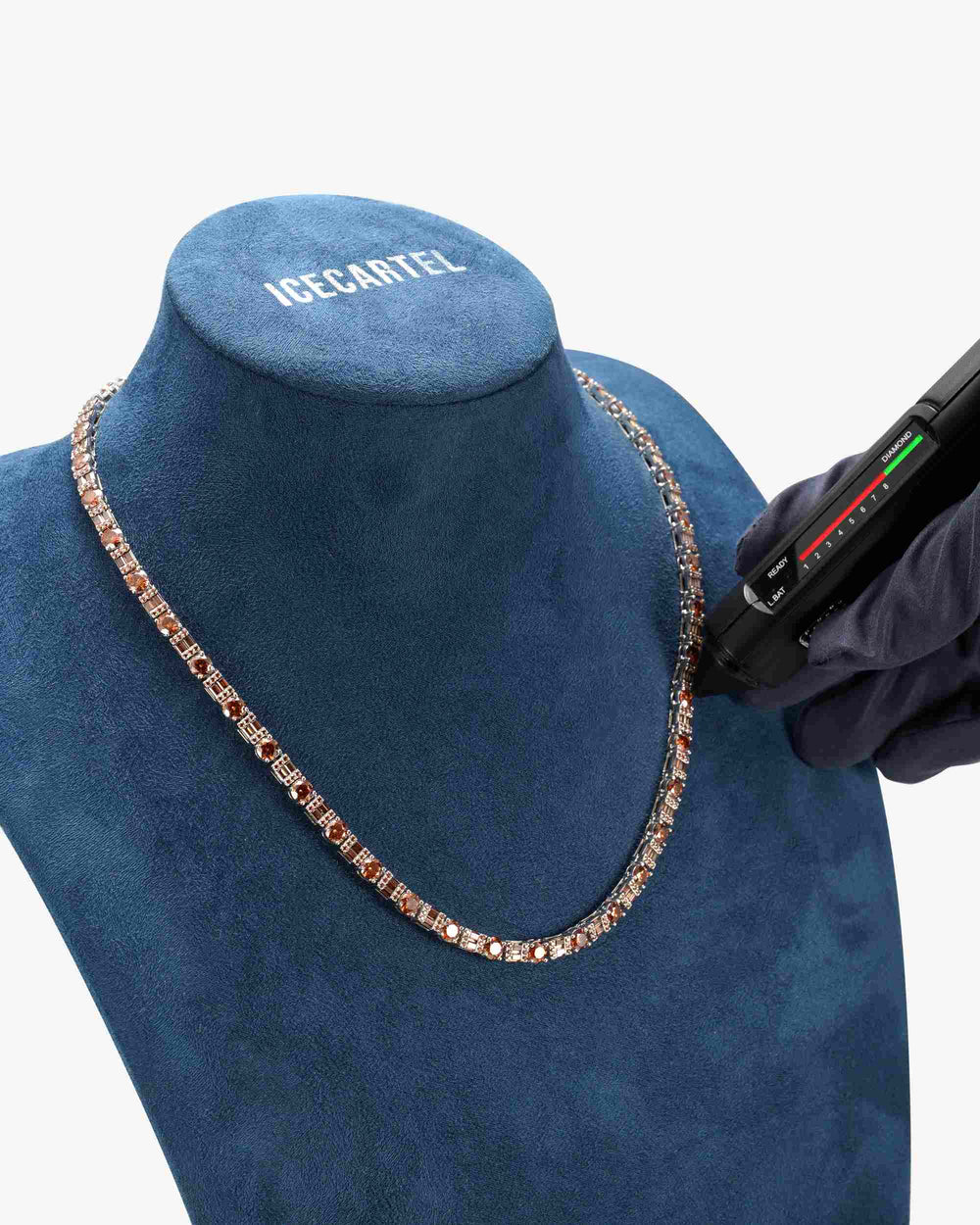 5mm brown moissanite tennis chain new tester