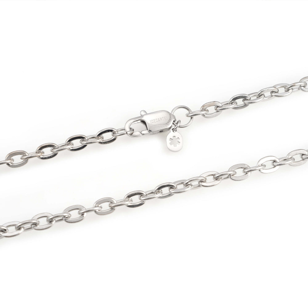 5mm cabe chain 14k white gold icecartel lock