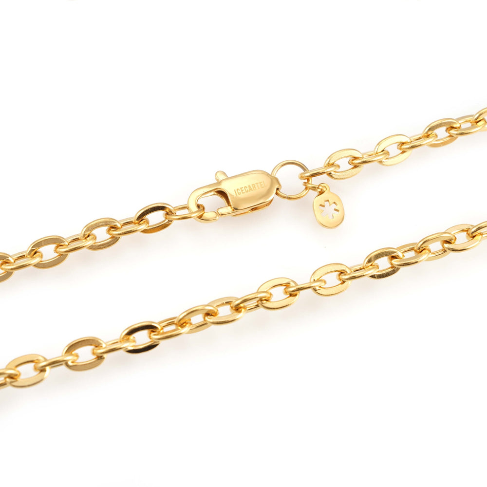 5mm cabe chain 14k yellow gold icecartel lock