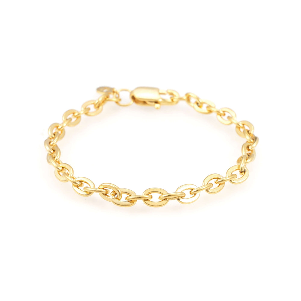 5mm curb link bracelet 14k yellow gold icecartel main