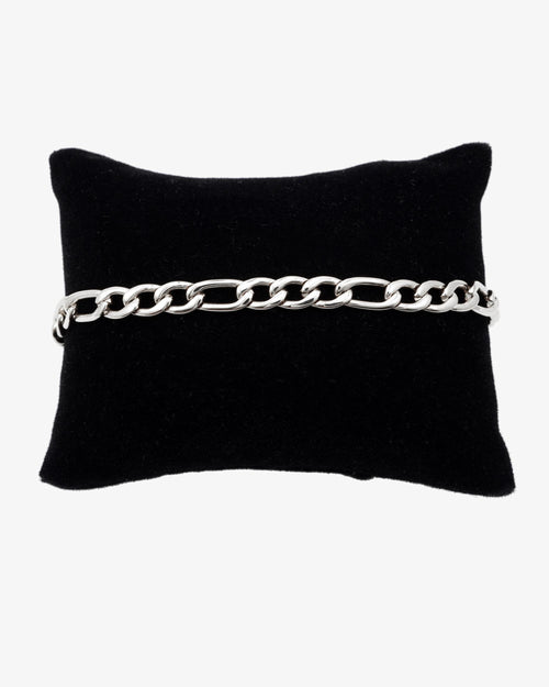 5mm figaro bracelet 14k white gold icecartel display new