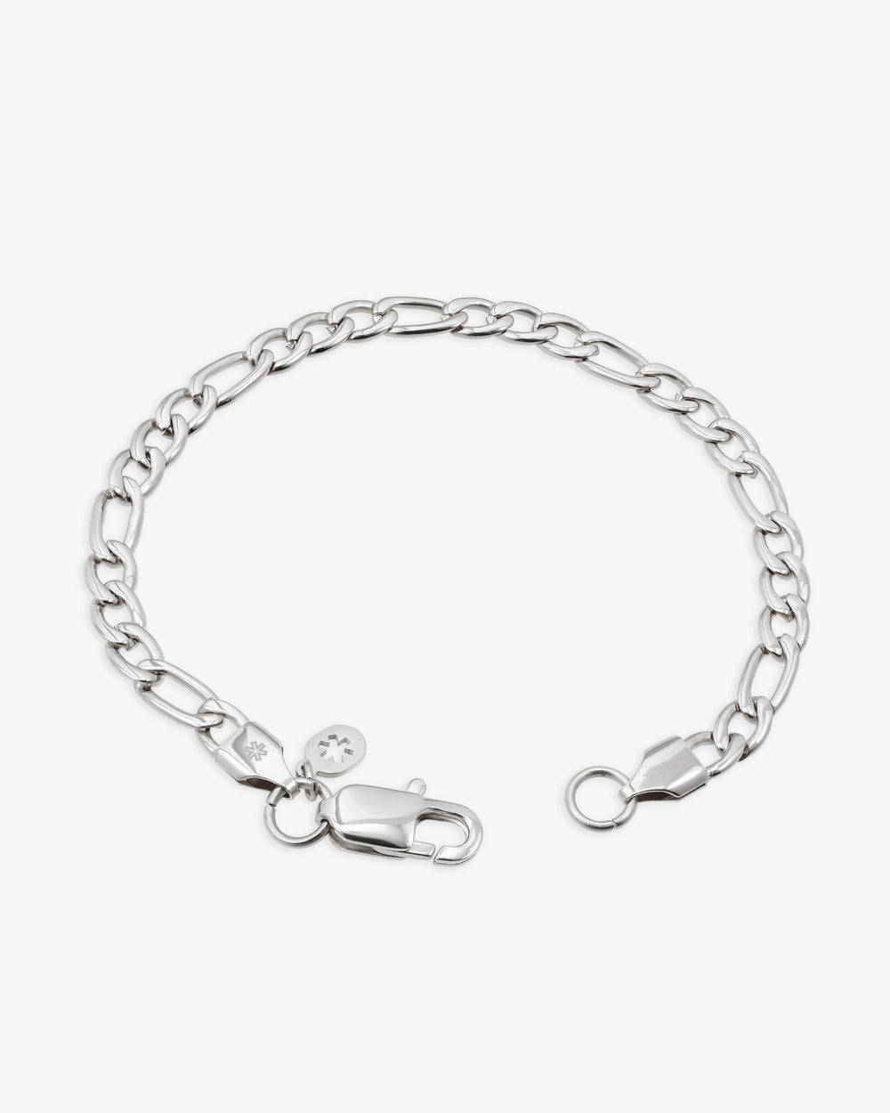 5mm figaro bracelet 14k white gold icecartel lock new