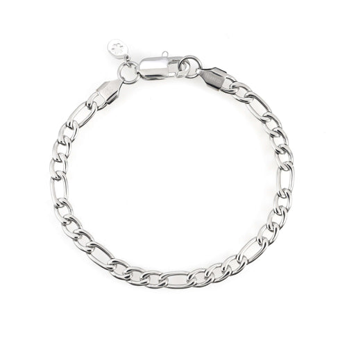 5mm figaro bracelet 14k white gold icecartel main