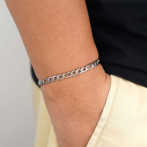 5mm figaro bracelet 14k white gold icecartel model