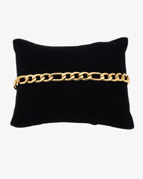 5mm figaro bracelet 14k yellow gold icecartel display new