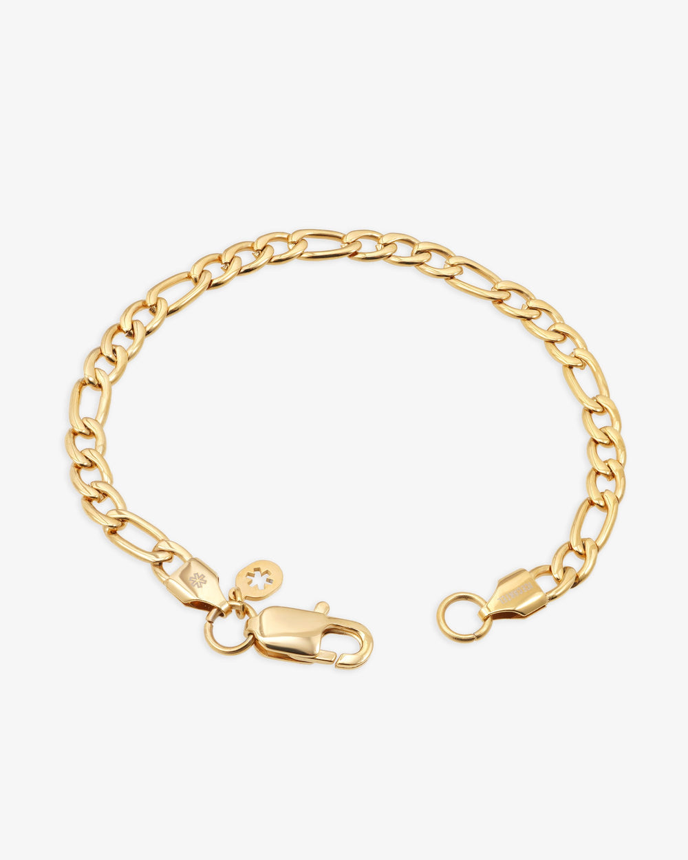 5mm figaro bracelet 14k yellow gold icecartel lock new