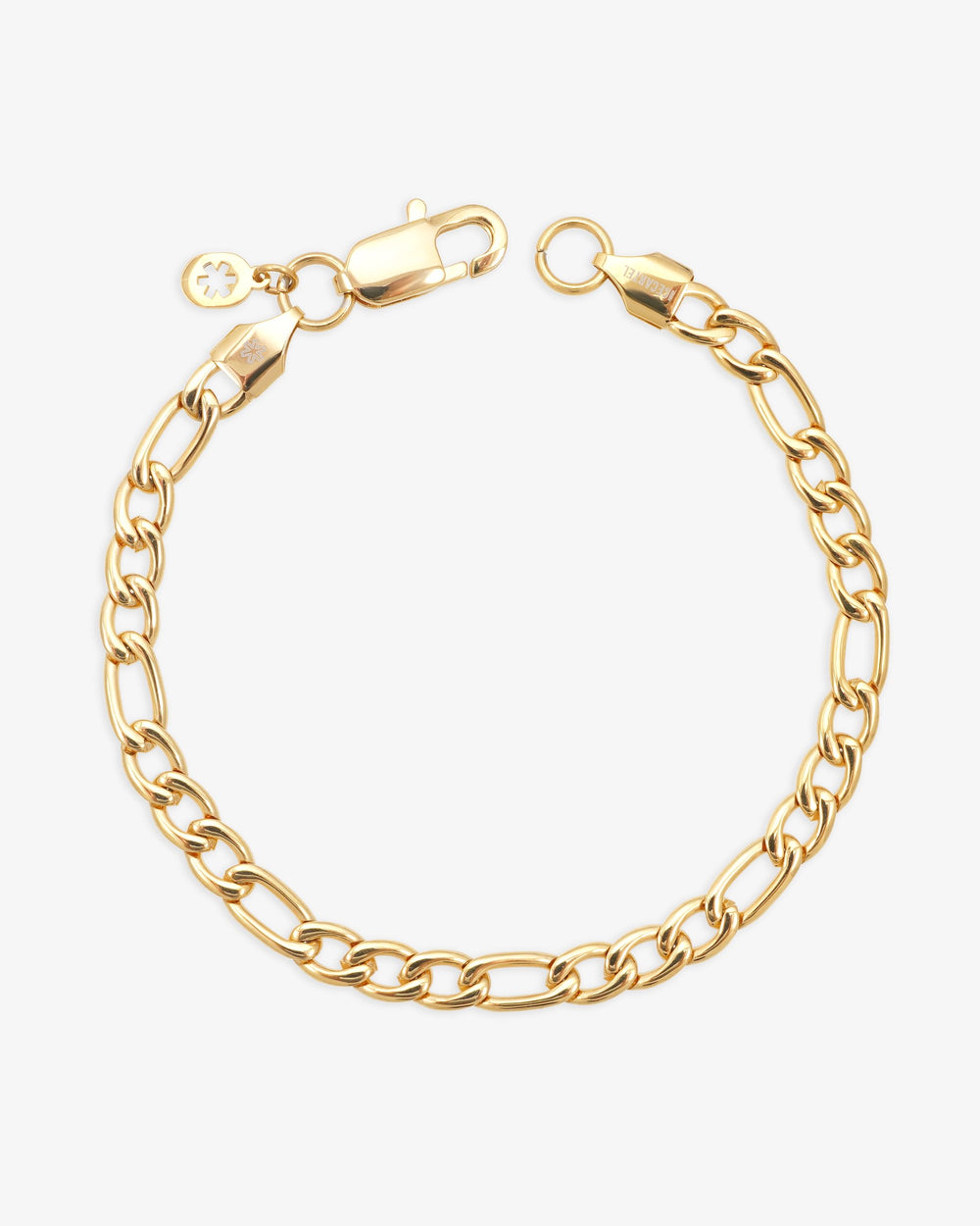 5mm figaro bracelet 14k yellow gold icecartel main new