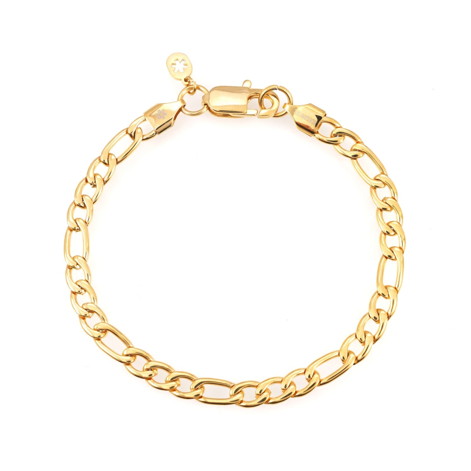 5mm figaro bracelet 14k yellow gold icecartel main