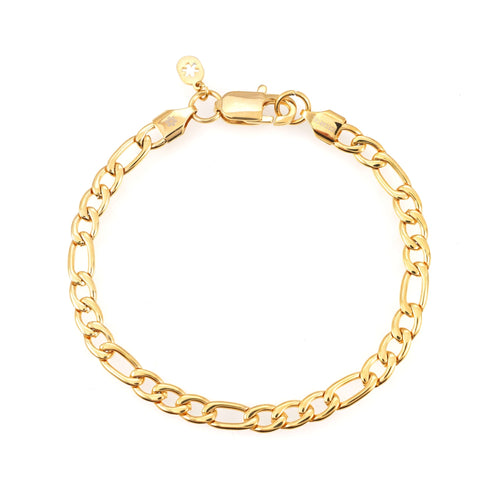 5mm figaro bracelet 14k yellow gold icecartel main