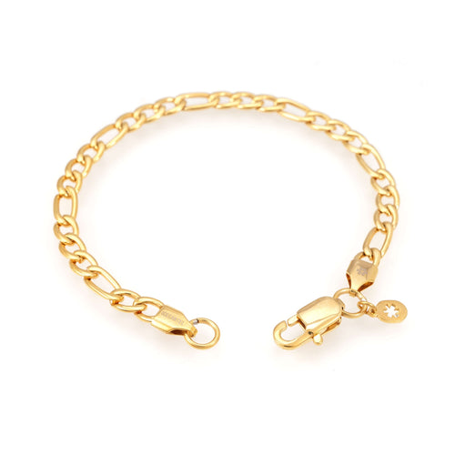 5mm figaro bracelet 14k yellow gold icecartel o