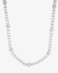 5mm four leaf moissanite tennis chain 14k gold icecartel px main