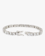 5MM Hybrid Cut Moissanite Tennis Bracelet 14K Gold - White Gold