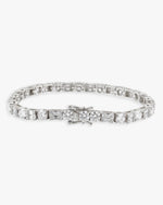 5MM Hybrid Cut Moissanite Tennis Bracelet 14K Gold - White Gold
