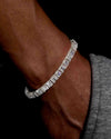5MM Hybrid Cut Moissanite Tennis Bracelet 14K Gold - White Gold