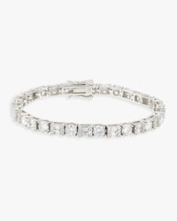 5mm hybrid cut moissanite tennis bracelet 14k gold icecartel px white