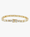 5MM Hybrid Cut Moissanite Tennis Bracelet 14K Gold - Yellow Gold