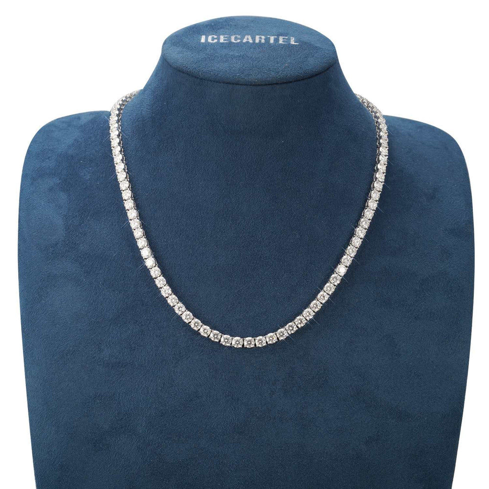 5mm moissanite tennis chain 14k white gold mannequin